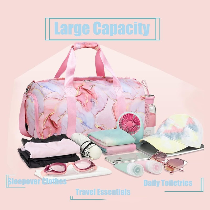 Jumpopack Store Dance Bag for Girls Teens Gym Gymnastic Bags Travel Bags for Weekender Sleepover Overnight Bag with Shoe Compartment and Wet Pocket - Image 2